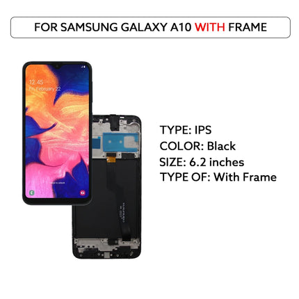 Per Samsung Galaxy A10 A105 Display LCD Touch Screen Digitizer Assembly 6.2 "A105F A105G A105M A105FN LCD Parti di ricambio