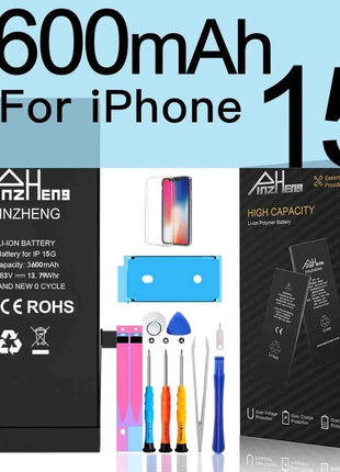 PINZHENG Real High Capacity Battery For iPhone 15 14 Pro Max 15 Pro 14 Pro 15 Plus 14 Plus 15 Pro Max Replacement Batteries