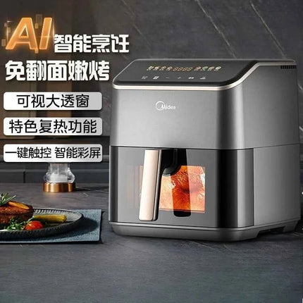 Midea air fryer home AI intelligent baking large-capacity visual no-turn-over multi-function box cooking machine  air fryer
