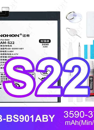 NOHON Phone Battery for Samsung Galaxy S24 S23 S22 Ultra S21 S20 Plus S10 S10E S9 S8 S7 S6 S10+ S20+ S21+ S23+ S24+ Batteries