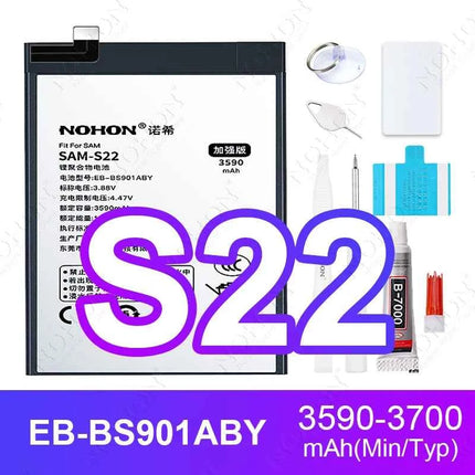 NOHON Phone Battery for Samsung Galaxy S24 S23 S22 Ultra S21 S20 Plus S10 S10E S9 S8 S7 S6 S10+ S20+ S21+ S23+ S24+ Batteries