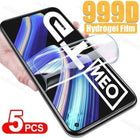 5Pcs Hydrogel Film For Realme 8 9 10 Pro 10T 8i 9i 10S Screen Protector Narzo 30 50 Pro 30A 50i 50A V30t 5G Protective
