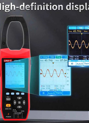 UNIT UT217B 3 in 1 1000A AC/DC Clamp Meter+ Oscilloscope Bluetooth Recorder Function 18650 Lithium Battery NCV Digital Multimet
