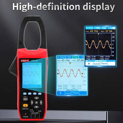 UNIT UT217B 3 in 1 1000A AC/DC Clamp Meter+ Oscilloscope Bluetooth Recorder Function 18650 Lithium Battery NCV Digital Multimet