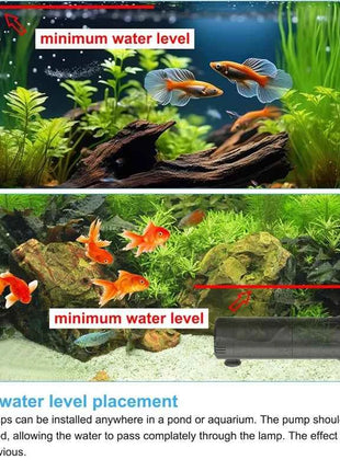 5 in 1 UV Filter for uv Aquarium Sterilization Fish Tank Pump Filter 800L/H Smart Timing Control Sterilization Lamp Pumps