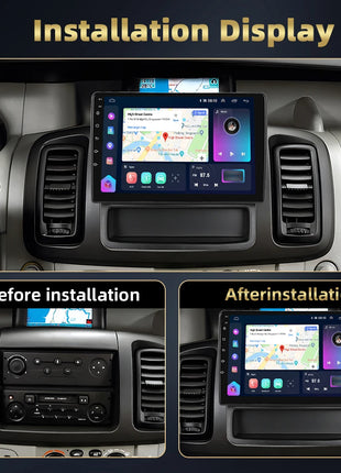 Podofo 10.1'' 8Core Car Audio For Renault Trafic 2010-2014/ Opel Vivaro/Nissan Primastar Carplay Android Auto Qualcomm DSP RDS