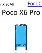 For Xiaomi Poco F5 F6 M6 X6 Pro Mi Civi 1S 2 3 4G LCD Display Back Cover Housing Sticker Tape Adhesive Parts