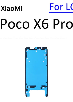 For Xiaomi Poco F5 F6 M6 X6 Pro Mi Civi 1S 2 3 4G LCD Display Back Cover Housing Sticker Tape Adhesive Parts