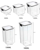 Sealed Jars Kitchen Grain Storage Organizer Large Tank Plastic Moisture-proof Storage Box Household Seasoning Jars Set