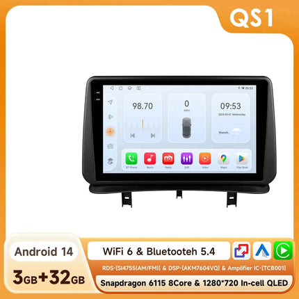 Hizpo Car Radio Autoradio for Renault Clio 3 2005 2006 2007-2014 Multimedia Player Wireless CarPlay Android Auto Stereo GPS 4G
