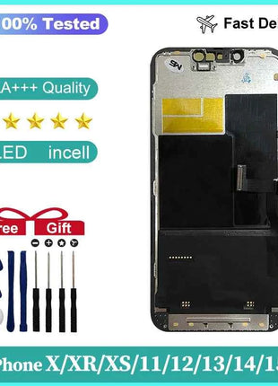 OLED For iPhone X XR XS MAX 11 11 Pro 12 Pro LCD Display With 3D Touch Screen Digitizer For iPhone 12 Mini 13 14 plus 15 Incell