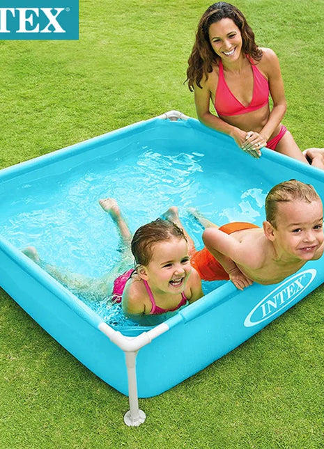 Piscina Quadrata per Bambini con Telaio 122x122x30 cm per Palline e Sabbia