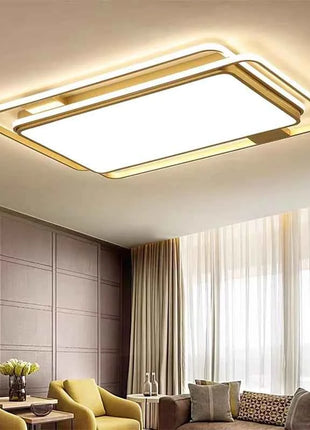 AuroraRealm Illuminazione Lampada da soffitto a LED Oro nero Soggiorno Luce Decorazioni per la casa moderne Camera da letto per bambini Sala da pranzo Lampadario a soffitto