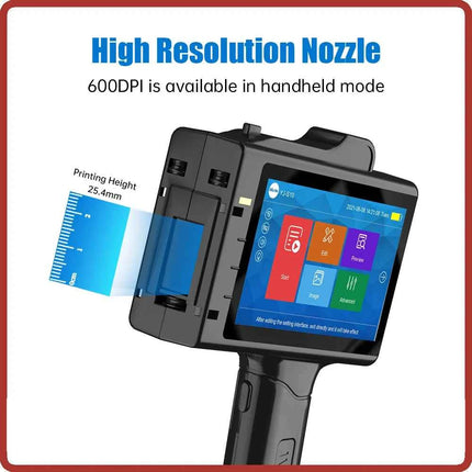 WILLITA S10 25.4mm Portable Handheld Inkjet Printer Print Gun Expire Date Serial Number Logo Coding Machine Business Printer