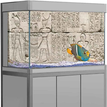 Aquarium Background Sticker, Rock Stone Wall HD Painting Wallpaper Fish Tank Backdrop Decorations PVC