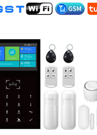 Sistema di sicurezza allarme wireless Smart Tuya GSM con sensore di movimento PIR e telecomando per la protezione del magazzino del negozio di villa