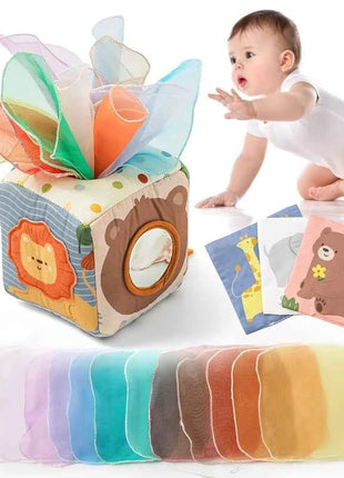 Giocattoli Montessori per bambini Scatola di fazzoletti magici Esercizio con le dita Tavola occupata Attività di apprendimento educativo Giocattoli sensoriali per bambini Gioco per bambini