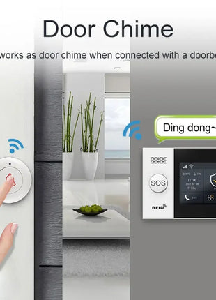 PGST residenziale Tuya Smart 4G Wifi Sistema di allarme per la casa Allarme di sicurezza wireless Casa Smart Life App Controllo funziona con ALexa
