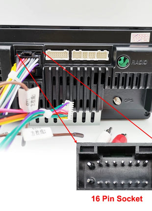 Adattatore per cablaggio ISO Android per auto Spina a 16 pin Cavo audio ausiliario per unità principale radio aftermarket per Audi A3 8P A4 TT