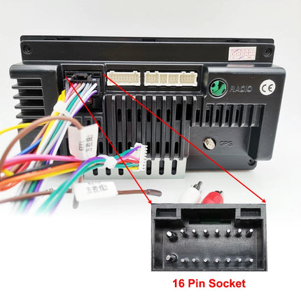 Adattatore per cablaggio ISO Android per auto Spina a 16 pin Cavo audio ausiliario per unità principale radio aftermarket per Audi A3 8P A4 TT