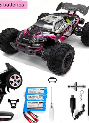 1:16 2.4G 4WD RC Car, 75km/h Blazing High Speed, Bright LED Lights, All-terrain Drift Vehicle, Ultimate Christmas Surprise Gifts