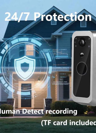 Yuezhe Tuya Smart Life Videocitofono WiFi Campanello PIR Telecamera 2MP Sistema citofonico di sicurezza per porta wireless impermeabile esterno Monitor da 5'