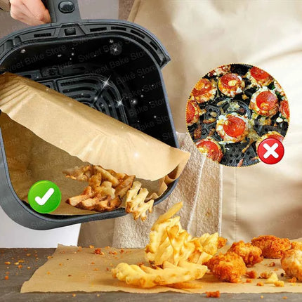 Baking Paper for Hot Air Fryer Cosori 8.5L, Cookwise 9L, Non-Stick Liners for Cosori CAF-R901-AEU, 2 Chambers Fryers Accessories