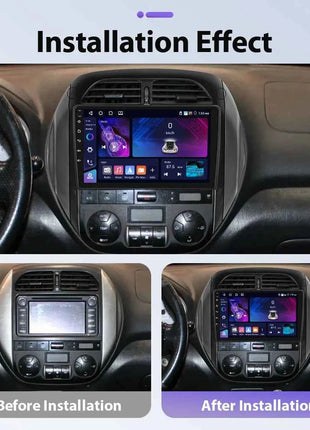 Podofo 6+128G Wireless CarPlay Android Auto Radio for Toyota RAV4 2003-2005(LHD) Car Multimedia Player GPS WIFI 2 Din Autoradio