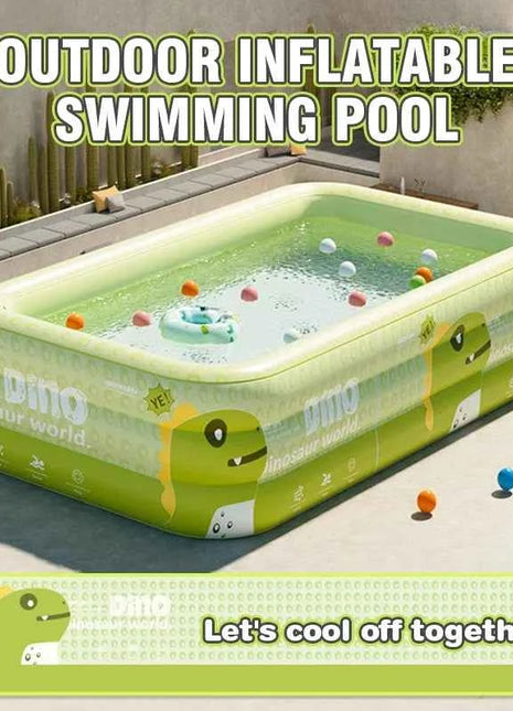Piscina Gonfiabile 1.5-2.6M per Bambini e Adulti, Grande Piscina Familiare in PVC per Feste, Giocattoli da Esterno per Bambini, Piscina Estiva Rinforzata