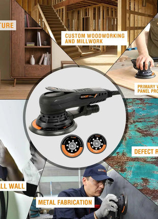 MAXXT 6Inch 150mm Power Sanding Machine Electric Orbital Sander Central Vacuum Brushless Motor Sander Orbital Car Polisher