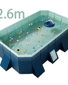 Family Pool Large Foldable Outdoor Pool Summer Water Party Pool Non-Inflatable Pool for Outdoor Garden