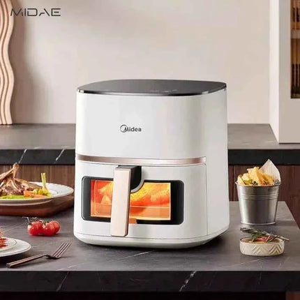 Friggitrice ad Aria Midea Smart Grande Capacità - Visiva, Senza Girare, Multifunzione
