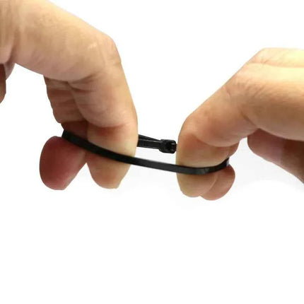 100/150/200mm fascette in Nylon nero fascette autobloccanti in plastica con cerniera in filo cinghie avvolgenti per cavi fai da te fissare l'organizzatore