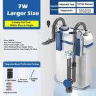 New 3 in 1 Fish Tank Filter YBF-500 Oxygen Filtration Integrated Machine Water Purification Pump Wall-mounted Fish Toilet 220V
