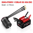HOBBYWING Brushless Sensorless Combo QUICRUN 2840 2850 Motor 12BL45 G2 45A ESC  Shaft WaterProof For 1/12 1/14 1/16 RC Cars
