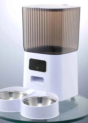 5L Double Bowls Smart Automatic Cat Feeder With Camera Cat Dry Food Video Dispenser Pet Smart Voice Recorder Auto Feeder For Dog