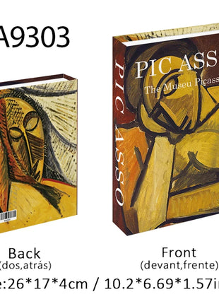 Boho Bauhaus Picasso Matisse Cucina Libri finti Decorazione Tavolino di moda di lusso Scatola portaoggetti decorativa Decorazione estetica