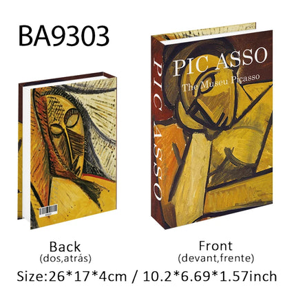 Boho Bauhaus Picasso Matisse Cucina Libri finti Decorazione Tavolino di moda di lusso Scatola portaoggetti decorativa Decorazione estetica