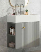 Bathroom Furniture Washbasin with Sink Cabinet 55 Cm, Sink Cabinet, Hanging Sink Cabinet White, Small Guest Bathroom Furniture