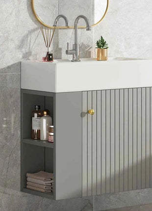 Bathroom Furniture Washbasin with Sink Cabinet 55 Cm, Sink Cabinet, Hanging Sink Cabinet White, Small Guest Bathroom Furniture