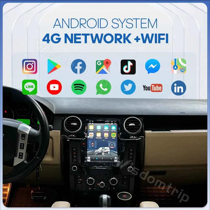 For Land Rover Discovery 3 2004-2009 intelligent multimedia video player radio GPS 4G WiFi Carplay+Auto Android13