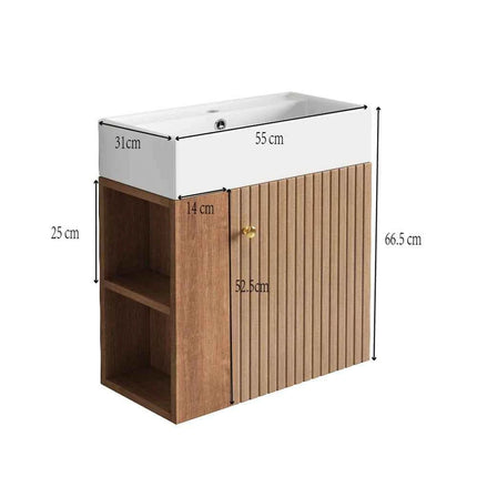 Bathroom Furniture Washbasin with Sink Cabinet 55 Cm, Sink Cabinet, Hanging Sink Cabinet White, Small Guest Bathroom Furniture