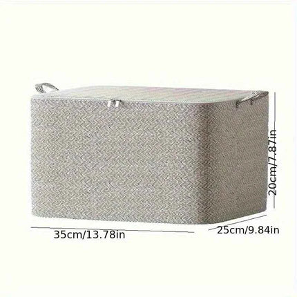 3-Piece Heavy-Duty Foldable Storage Boxes with Lids - Large Stackable Organizing Bins Made of Heavy-Duty Non-Woven Fabric