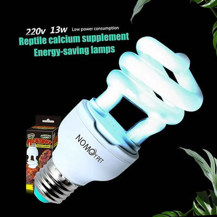1 Piece 13/26W UV Rays Energy Saving Terrarium Basking Light 5.0 10.0 UVB Reptile Lamp Turtle Lizard Snake Reptiles Heating Lamp