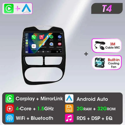 Srnubi 2 Din Android Carplay Car Radio for Renault Clio 4 2012 - 2019 Multimedia Player 2Din GPS Stereo 4G WIFI DVD Head Unit