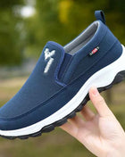 Men Running Hiking Sneakers Breathable Orthopedic Travel Plimsolls Slip On Comfortable for Outdoor Activity Hiking Walking