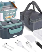 2-in-1 electric lunch box leak-proof portable food warmer 1.5/2/2.5 L microwave bento lunch box with stainless steel container