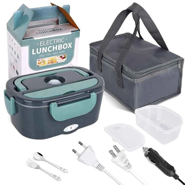 2-in-1 electric lunch box leak-proof portable food warmer 1.5/2/2.5 L microwave bento lunch box with stainless steel container