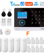 WiFi + GSM/4G and 2G Wireless Security Protection Smart Home App and Tuya Home Security Alarm System Alexa Remote Operation 433 Mhz