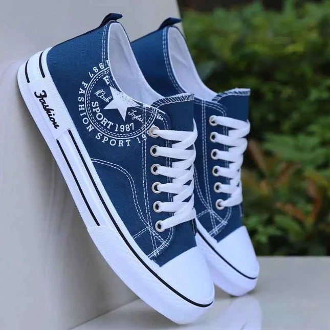 Scarpe da uomo in tela traspirante, offerta imperdibile della stagione, nuove, estive, di tendenza, casual, sportive, per studenti, con fondo piatto e punta tonda.